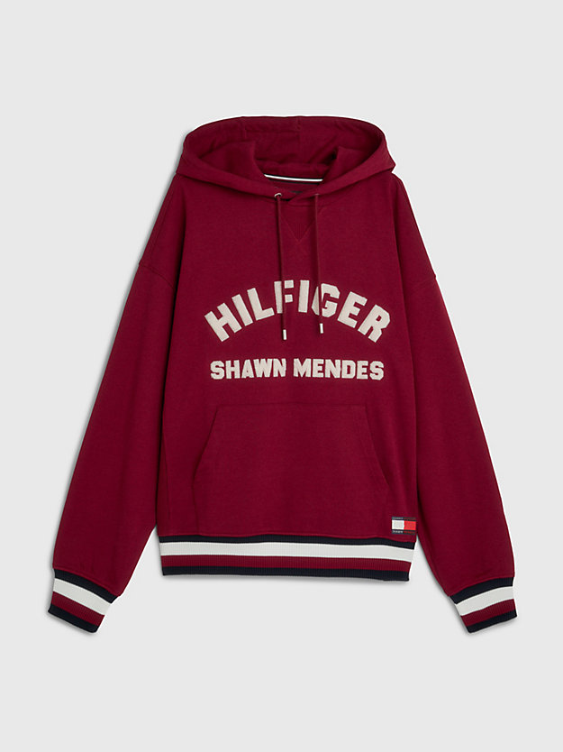 ROUGE Tommy Hilfiger x Shawn Mendes hoodie met logo voor heren TOMMY HILFIGER