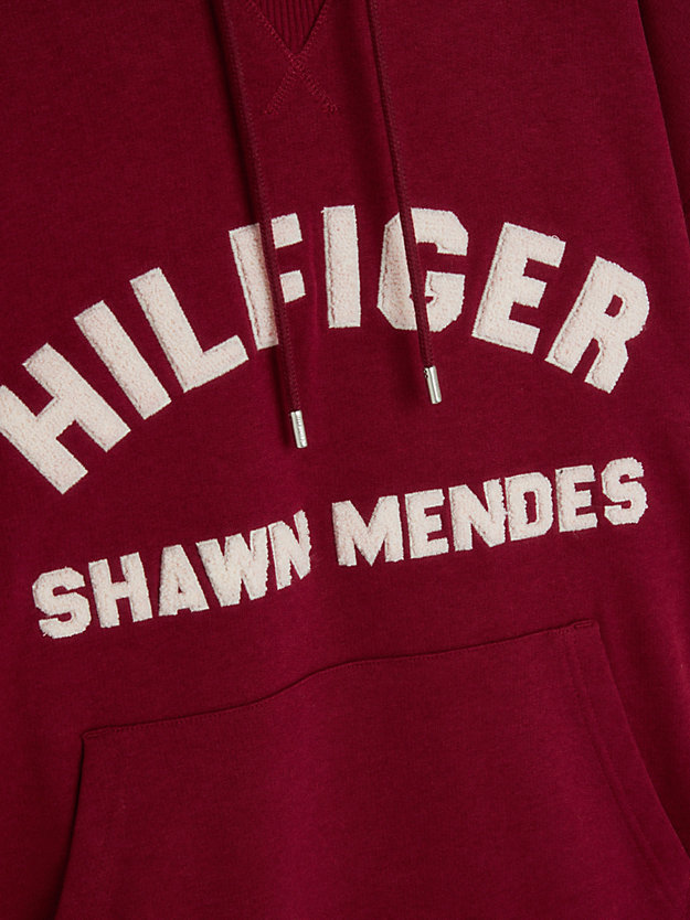 ROUGE Tommy Hilfiger x Shawn Mendes hoodie met logo voor heren TOMMY HILFIGER