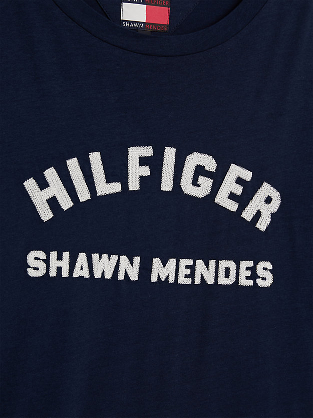CARBON NAVY Tommy Hilfiger x Shawn Mendes archive overhemd voor heren TOMMY HILFIGER