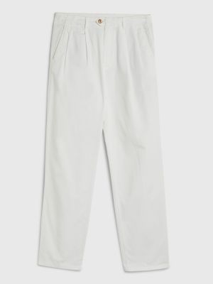 WEATHERED WHITE Tommy Hilfiger x Shawn Mendes Twill Trousers for men TOMMY HILFIGER