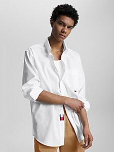 chemise oxford coupe archives tommy hilfiger x shawn mendes blanc pour hommes tommy hilfiger