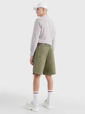 Garment-Dyed Wide Leg Bermuda Cargo Shorts | GREEN | Tommy Hilfiger