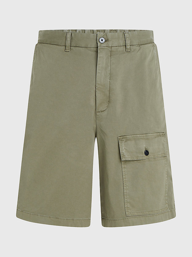 Garment-Dyed Wide Leg Bermuda Cargo Shorts | GREEN | Tommy Hilfiger