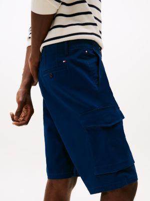 blue 1985 collection relaxed cargo shorts for men tommy hilfiger