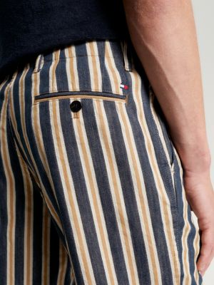blue harlem stripe relaxed fit shorts for men tommy hilfiger
