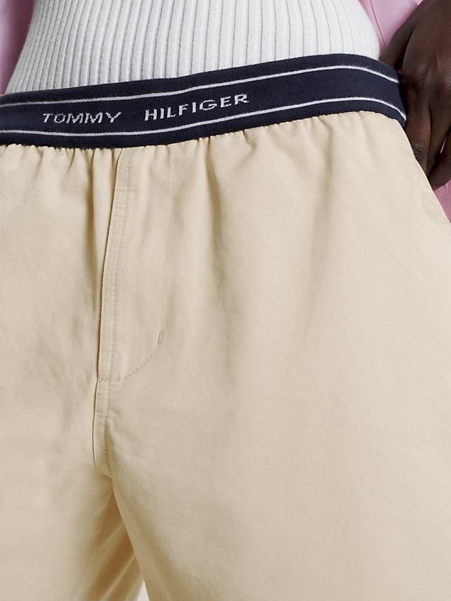 beige crest twill chino shorts for men tommy hilfiger
