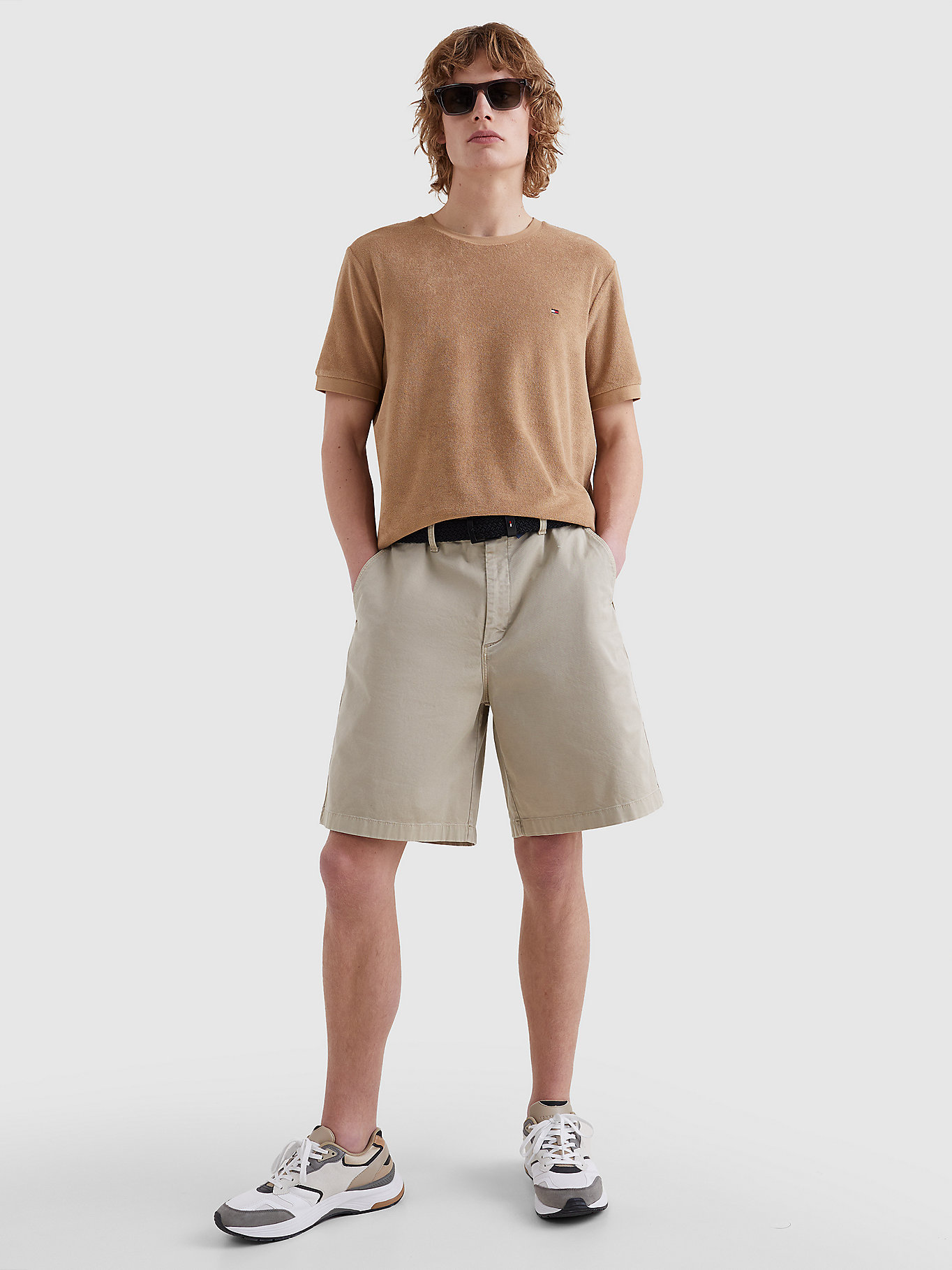 Towelling T-Shirt | BROWN | Tommy Hilfiger