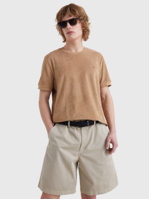 Towelling T-Shirt | BROWN | Tommy Hilfiger