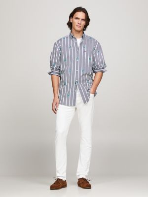 white houston tapered white jeans for men tommy hilfiger