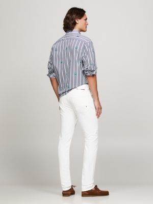 white houston tapered white jeans for men tommy hilfiger