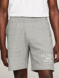 grijs sport th cool joggingshort met space dye-design voor heren - tommy hilfiger