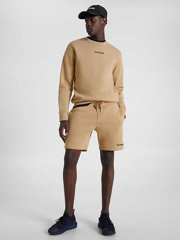 Hilfiger Monotype Flex Fleece Sweatshirt | Khaki | Tommy Hilfiger