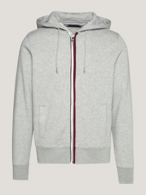 Global Stripe Zip-Thru Hoody | GREY | Tommy Hilfiger