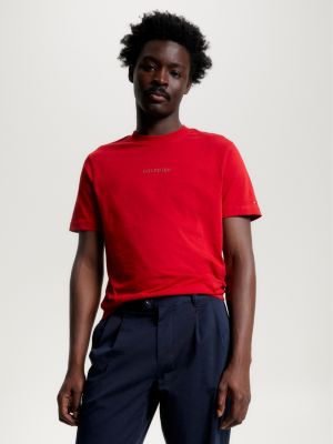 tommy hilfiger red t shirt mens