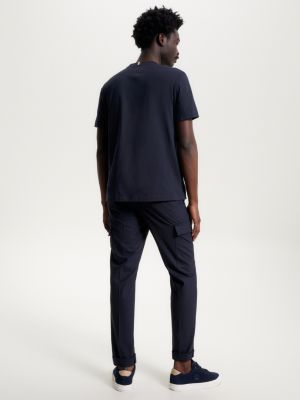 blue hilfiger monotype embroidery archive fit t-shirt for men tommy hilfiger