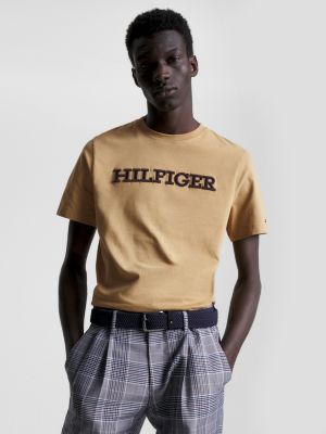 Khaki tommy hilfiger t shirt new arrivals