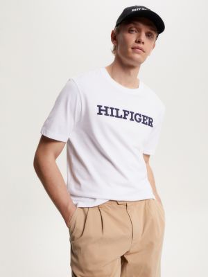 | | Hilfiger Fit Hilfiger White Tommy Archive Monotype T-Shirt Embroidery