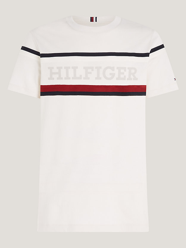 Hilfiger Monotype Global Stripe T-Shirt | Beige | Tommy Hilfiger