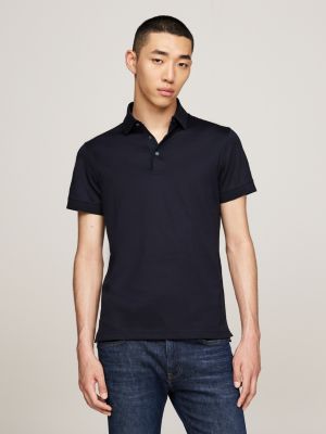 Tommy Hilfiger Tipped Slim Fit Polo T Shirt Navy