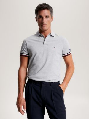 Polo homme Tommy Hilfiger gris marine chez MonsieurMode