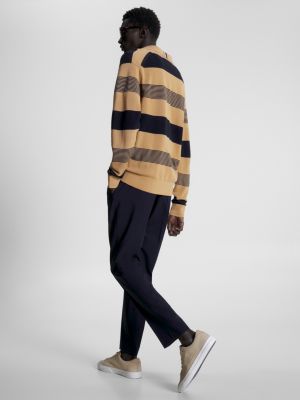 polo relaxed fit in cotone mercerizzato blue da uomo tommy hilfiger