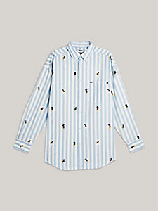 blue disney x tommy ithaca stripe shirt for men tommy hilfiger