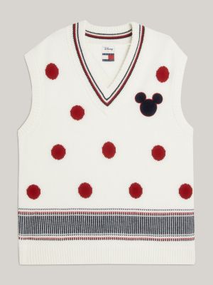Disney x Tommy Polka Dot Sweater Vest | WHITE | Tommy Hilfiger