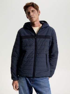 Padded Hooded Jacket | Blue | Tommy Hilfiger