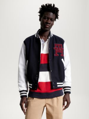 Sleeve Varsity Jacket BLUE | Tommy