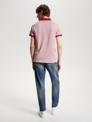 Fit Tommy White Tipped Slim | | Hilfiger Mouliné Polo