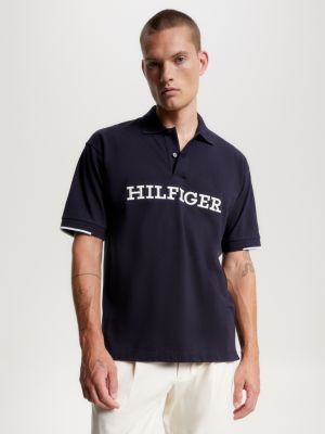 Spezial Contrast Collar Relaxed Fit Hilfiger Polo Blue Tommy | 