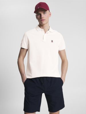 TH Monogram Regular Fit Poloshirt | Beige | Tommy Hilfiger | Poloshirts