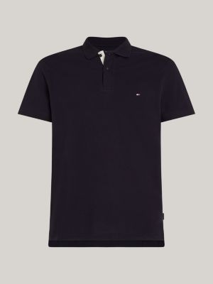 Tipped Placket Flag Embroidery Polo | Blue | Tommy Hilfiger