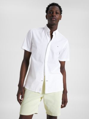 Tommy hilfiger linen on sale short sleeve shirt