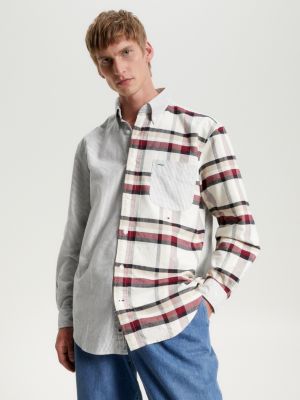 Global Stripe Blocked Archive Shirt | White | Tommy Hilfiger