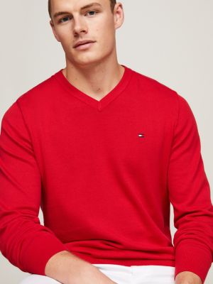 Tommy hilfiger mens hot sale v neck jumper