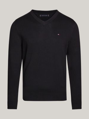 Tommy hilfiger black jumper on sale mens