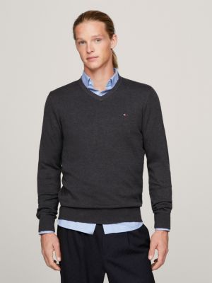 Tommy hilfiger v hot sale neck jumper