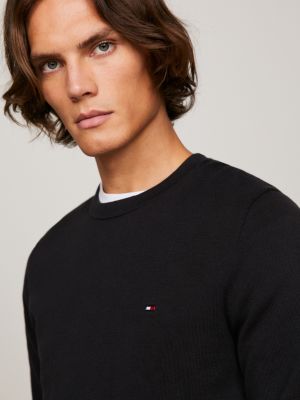 Tommy hilfiger black crew cheap neck jumper