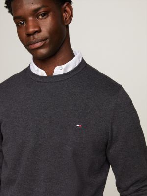 Grey tommy hilfiger jumper new arrivals