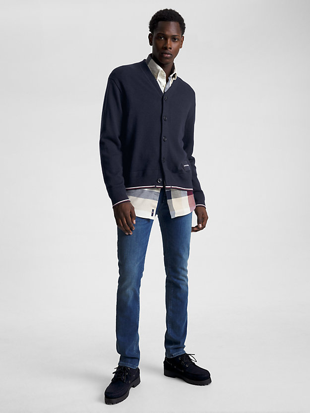 Hilfiger Monotype Global Stripe Relaxed Cardigan | BLUE | Tommy Hilfiger