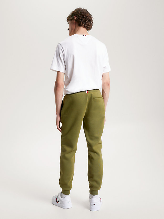 Cuffed Monogram Embroidery Joggers | Green | Tommy Hilfiger