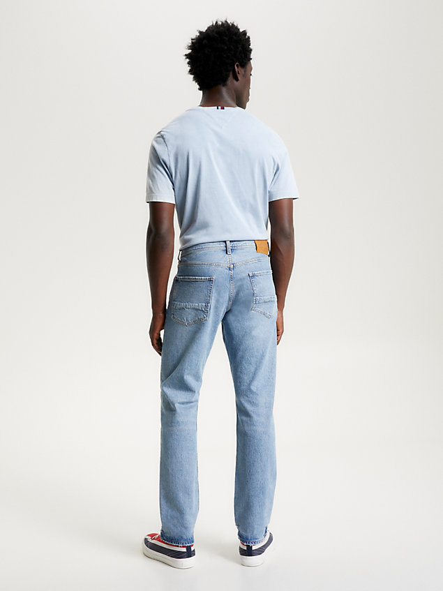 jeans mercer regular fit con scoloriture denim da uomo tommy hilfiger