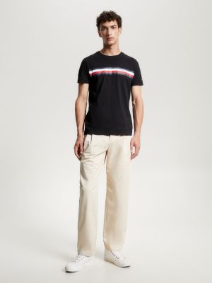 | Hilfiger | Fit Slim Tommy Monotype Hilfiger Black T-Shirt