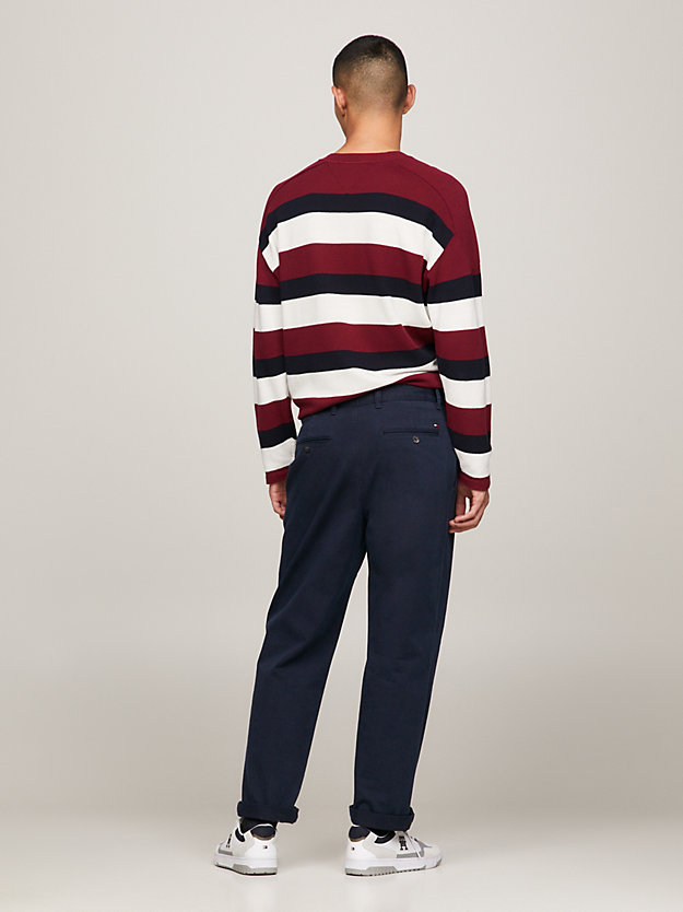 Archive Wide Fit Pleated Chinos | Blue | Tommy Hilfiger