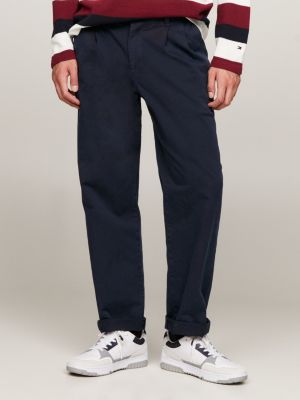 Pleated chino hot sale trousers