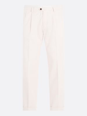 Hampton Luxe Gabardine Turn-Up Tapered Trousers | BEIGE | Tommy Hilfiger