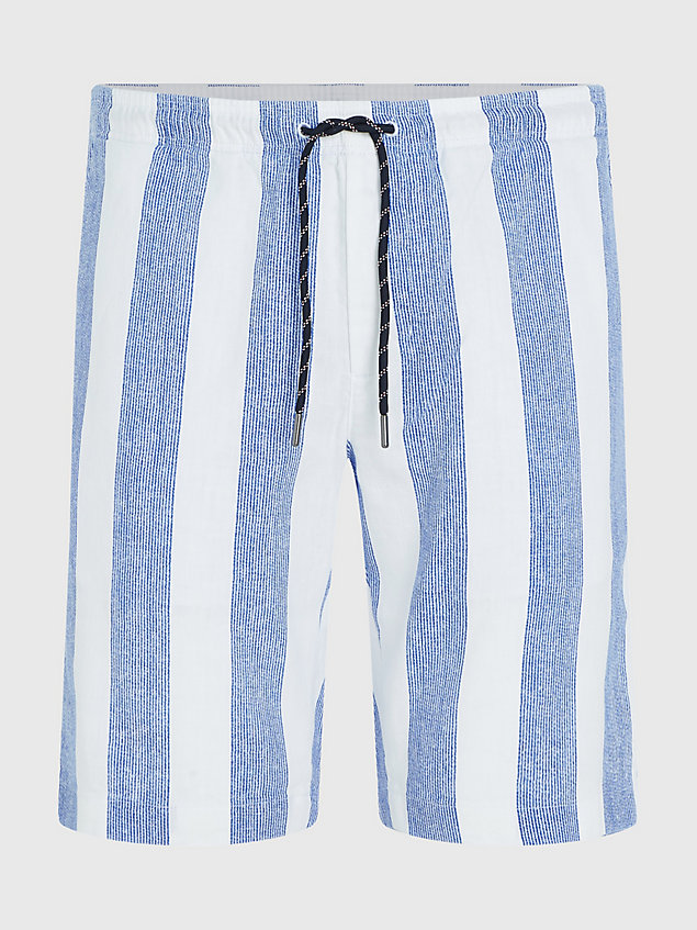 blue harlem crafted stripe shorts for men tommy hilfiger