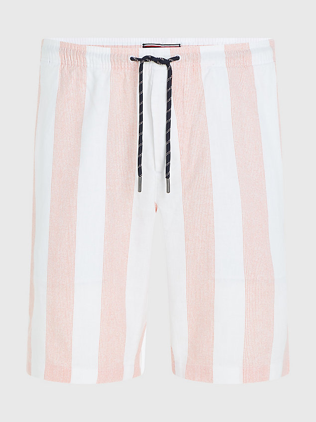 pink harlem shorts mit crafted-streifen für herren - tommy hilfiger