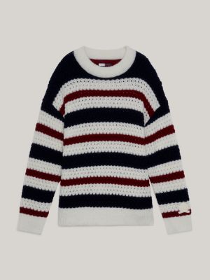 Buy tommy hilfiger global stripe relaxed jumper mw0mw33094